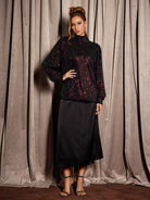 Multicolor Sequin High Neck Party Top|NOOSGOP