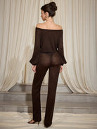 Off Shoulder Casual Sweater Two-Piece Set|NOOSGOP