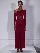 One Shoulder Asymmetric Mesh Maxi Dress|NOOSGOP