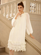 Petal Trim Neckline and Hem Mini Dress|NOOSGOP