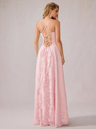Pink Ruched Mesh Maxi Dress|NOOSGOP