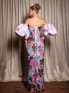 Puff Sleeve Floral Evening Maxi Dress|NOOSGOP