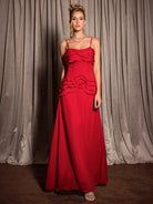 Red Spaghetti Strap Maxi Dress|NOOSGOP