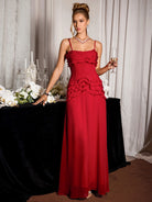 Red Spaghetti Strap Maxi Dress|NOOSGOP