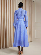 Rhinestone Sheer Tie Midi Dress|NOOSGOP