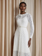 Round Neck Sheer Maxi Dress with Tie|NOOSGOP
