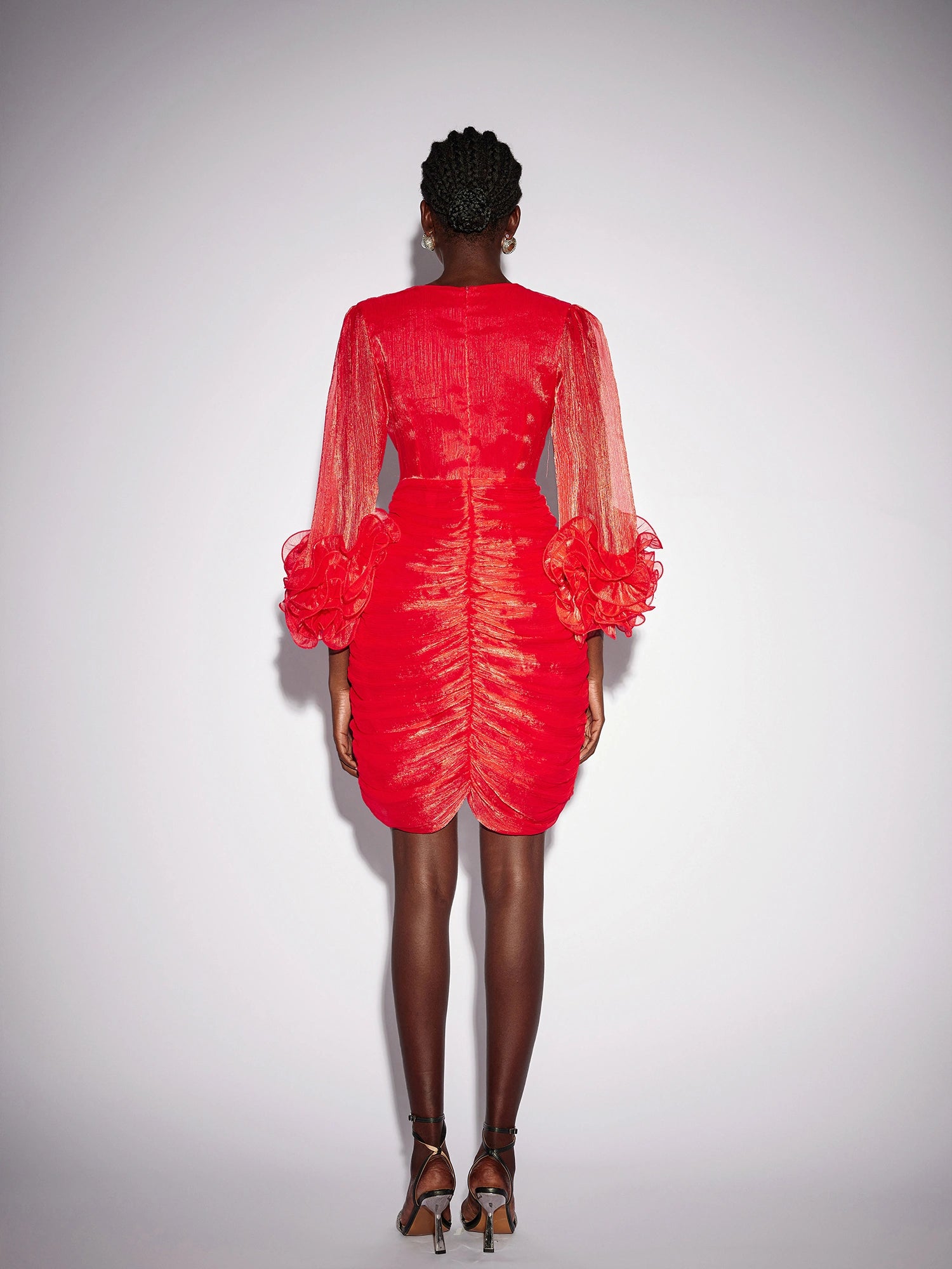 Ruched Mesh Bodycon Mini Dress|NOOSGOP