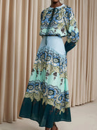 Ruffle Printed High-Waist Two-Piece Set|NOOSGOP