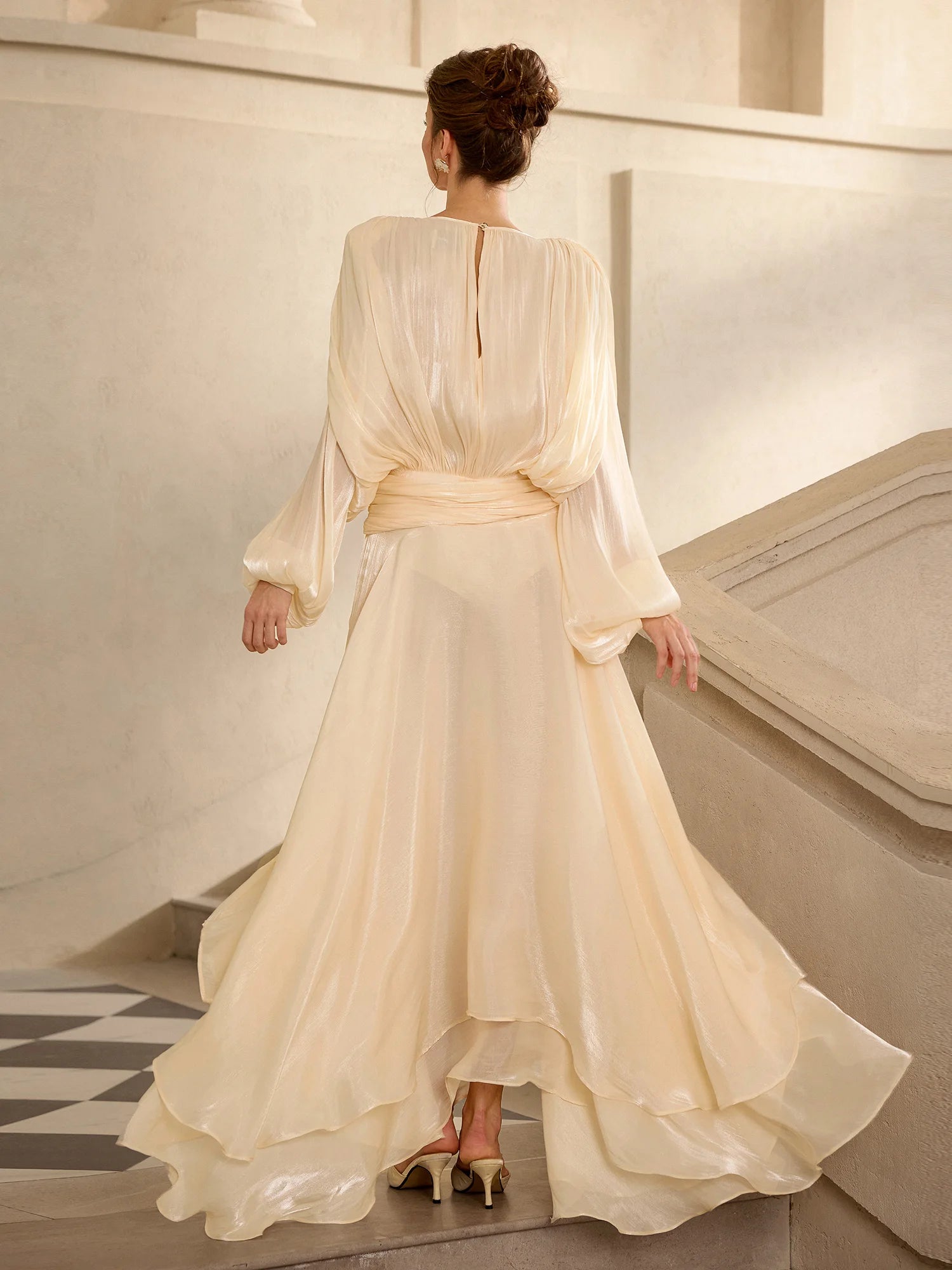 Satin Tie-Strap Maxi Dress|NOOSGOP