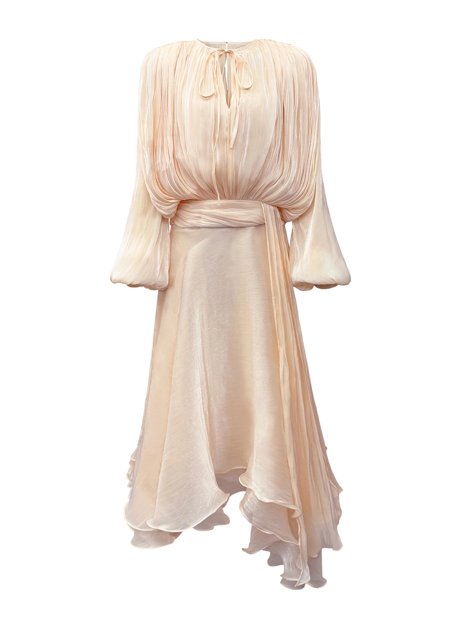 Satin Tie-Strap Maxi Dress|NOOSGOP