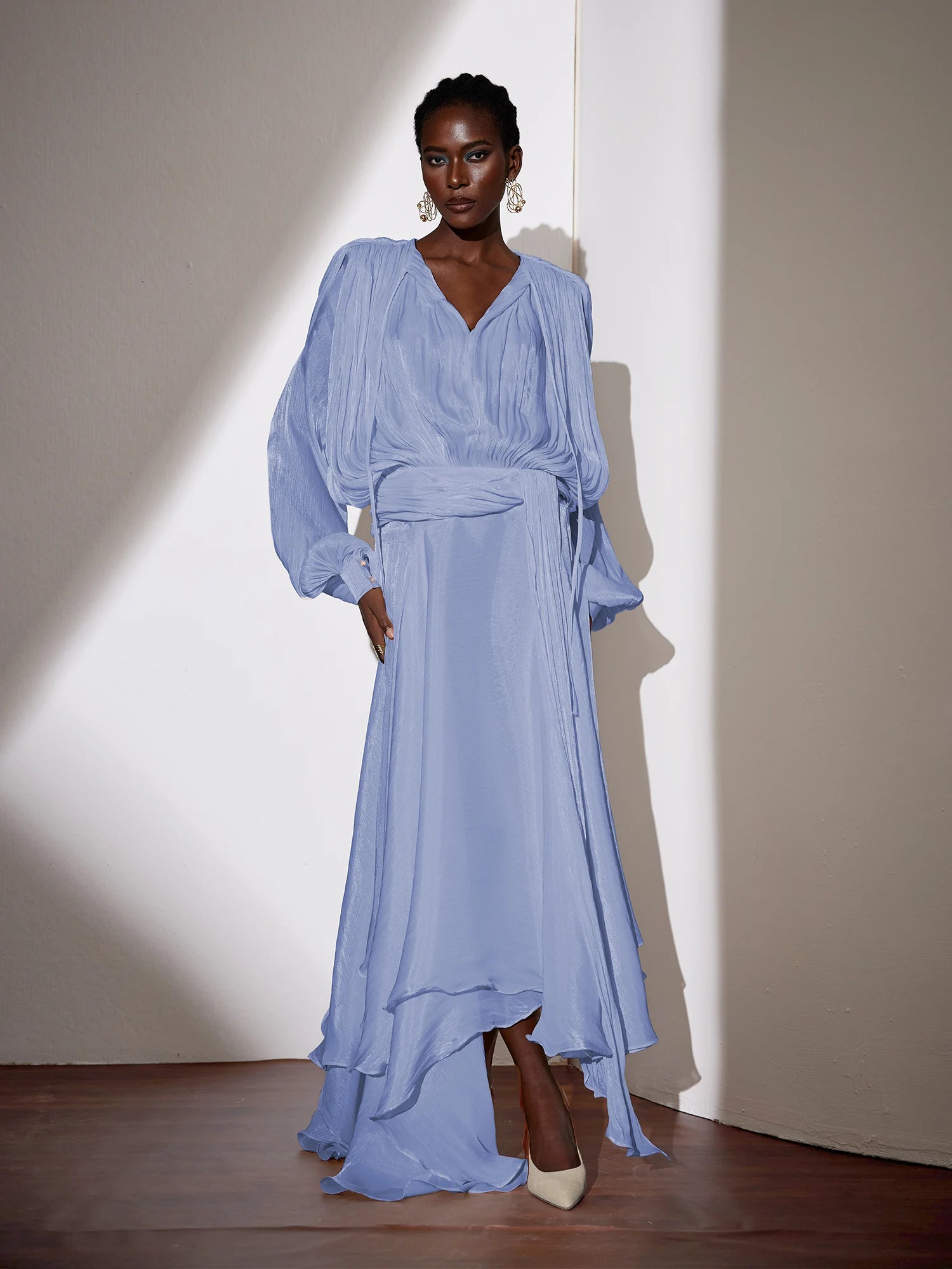 Satin Tie-Strap Maxi Dress|NOOSGOP