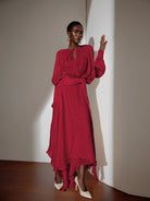 Satin Tie-Strap Maxi Dress|NOOSGOP