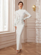 Sculpt-Band Crystal Midi Dress​​|NOOSGOP