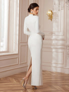 Sculpt-Band Crystal Midi Dress​​|NOOSGOP