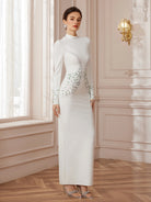 Sculpt-Band Crystal Midi Dress​​|NOOSGOP
