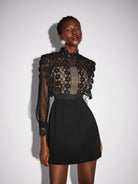 Sheer Floral Mesh Mini Skirt|NOOSGOP