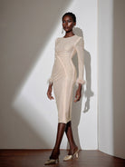 Sparkly Ruched Bodycon Maxi Dress|NOOSGOP