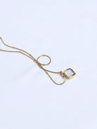Square Necklace Gold And Silver Earrings Set|NOOSGOP