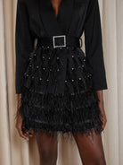 Tassel Blazer Mini Dress with Belt|NOOSGOP