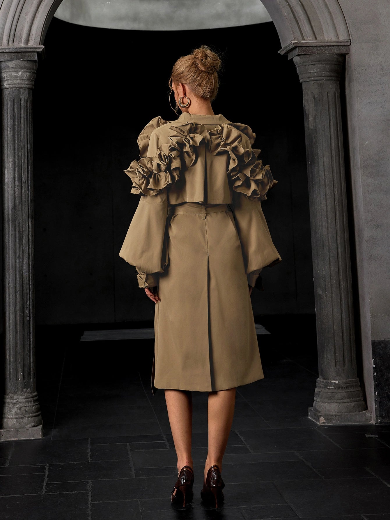 Tie-Waist Tunic Coat|NOOSGOP