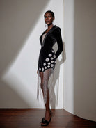 V-Neck Fringe Blazer Collar Mini Dress|NOOSGOP