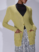 V-Neck Front Pocket Sweater Mini Cardigan|NOOSGOP