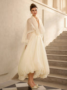 Vintage Balloon Sleeve Maxi Dress|NOOSGOP