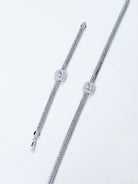 White Gold Bracelet Necklace and Earrings Sets|NOOSGOP