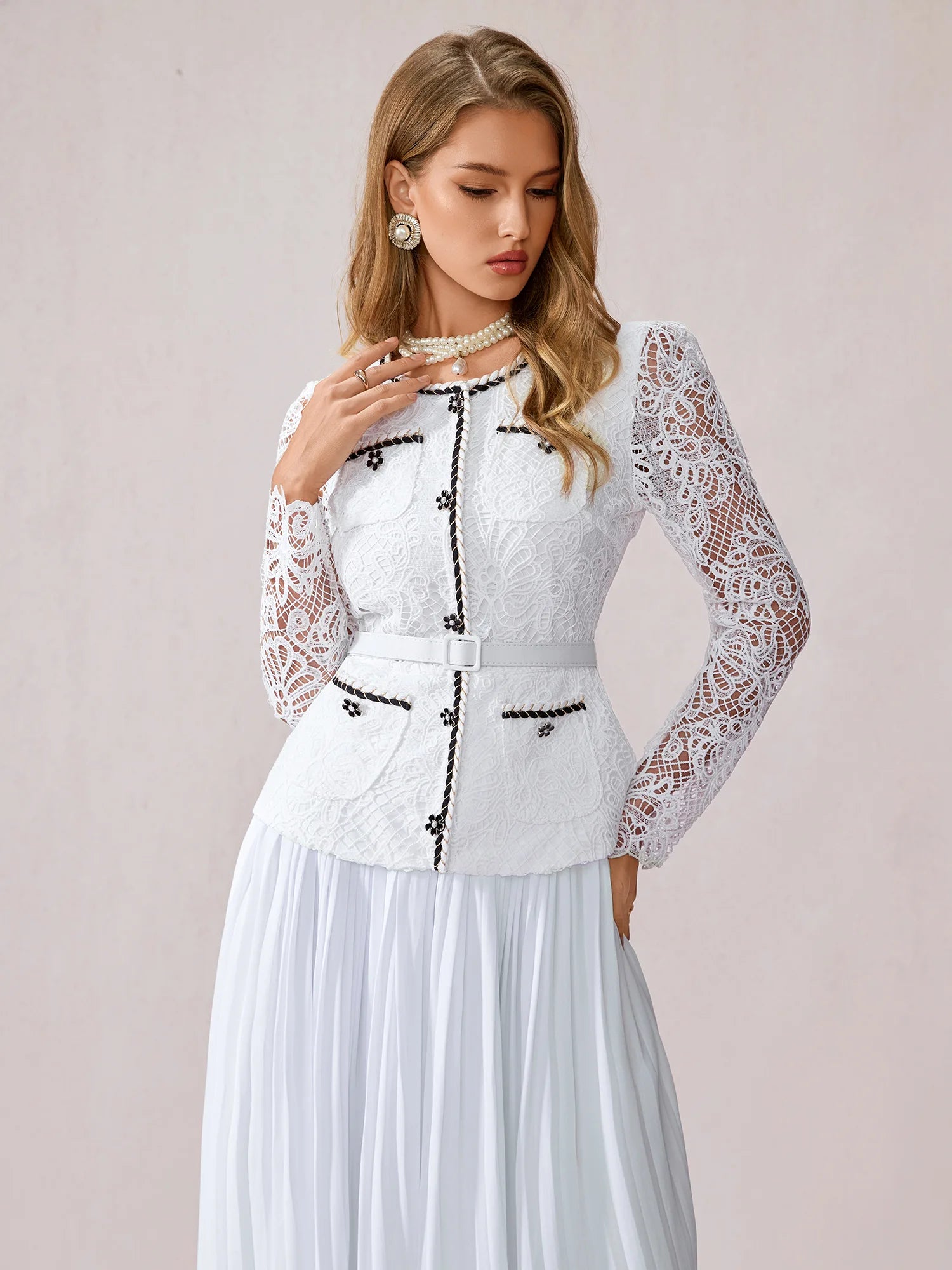 White Sheer Sleeve Midi Dress|NOOSGOP