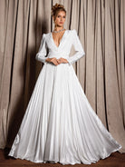White V-Neck Ribbed Maxi Dress|NOOSGOP