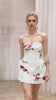 Strapless Contour-Pleat Printed Mini Dress|NOOSGOP